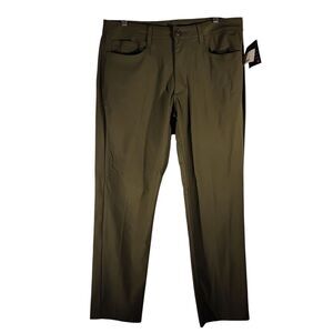 SwissTech+ st travel pants mens 34x30 olive green hiking straight SMB38479